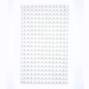 Perełki samoprzylepne off white 6mm 260 szt.