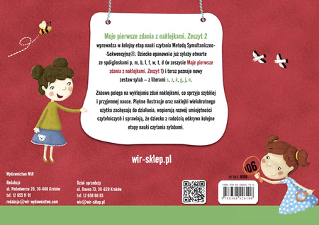 Moje pierwsze zdania z naklejkami wielokrotnego użytku zeszyt 2