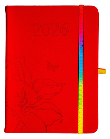 Kalendarz 2026 Hip hop B6 tygodniowy czerwony