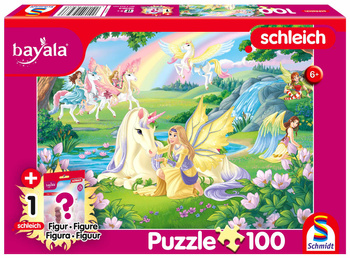 Puzzle 100 Schleich Bayala Magiczne Jednorożce + figurka 113348