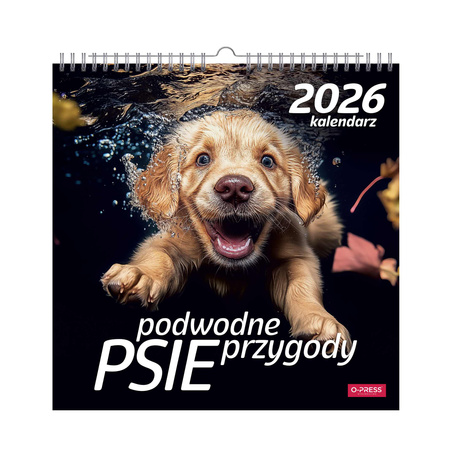 Kalendarz 2026  Psy pod Wodą kwadrat ścienny