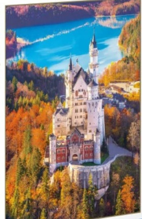 Diamentowa Mozaika Zamek w Alpach jesienią NO-1006424