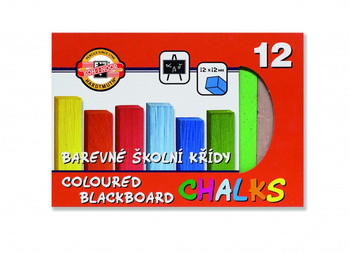 Kreda kolorowa 112506 do tablic zestaw Koh-i-Noor 12 kolorów