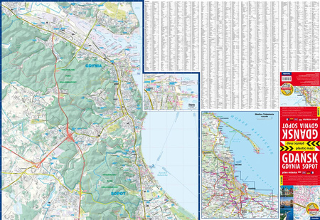 Gdańsk Gdynia Sopot plan Trójmiasta 1:26 000 foliowana 2025
