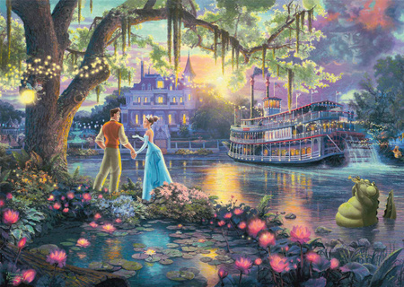 Puzzle 1000 PQ T. Kinkade Księżniczka i żaba Disney 112331