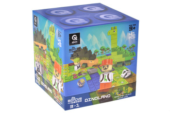Klocki konstrukcyjne Block&Steps Kraina Dinozaurów +Gra planszowa 3w1