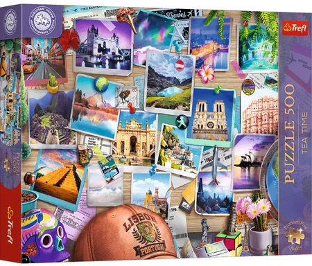 Puzzle 500 Trefl Premium Plus Tea Time Wspomnienia z podróży 37616