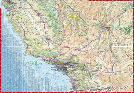 California road and tourist map 1:1 250 000 (ANG) laminat 2025