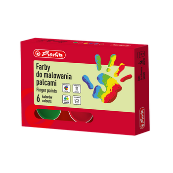 Farby do malowania palcami Herlitz 6x40ml