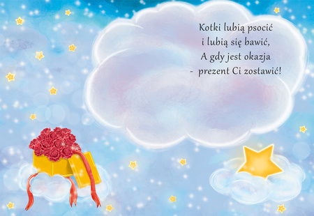 Karnet A5 Kot z prezentem