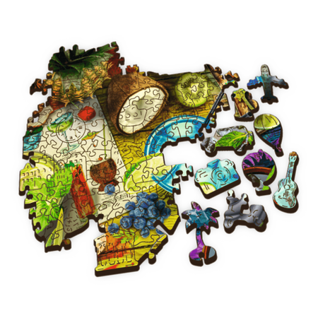 Puzzle 500+1 drewniane Kolorowe koktajle 20154