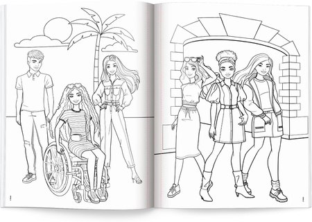 Barbie Mega kolorowanka brokatowe naklejki KOLB-1101