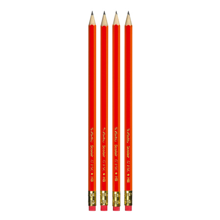 Ołówek HB szkolny z gumka Herlitz 4 sztukI blister