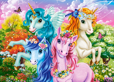 Puzzle 70 Cute Unicorns Selfie B-070213