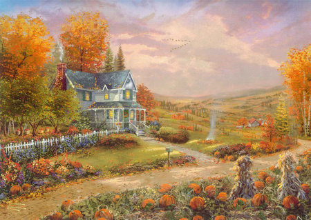 Puzzle 500 PQ T.Kinkade Jesień w Apple Hill 113666