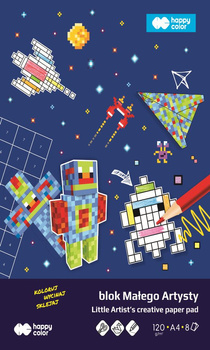 Paczka Blok małego artysty A4 Pixi Planet 120g Happy Color 5 sztuk