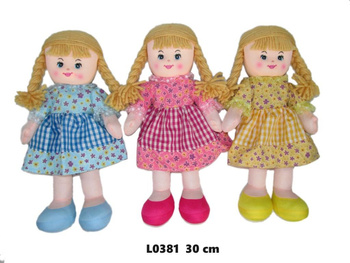 Lalka pluszowa 30cm L0381 1szt.mix