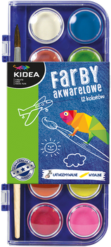 Farby akwarelowe Kidea 12 kolorów