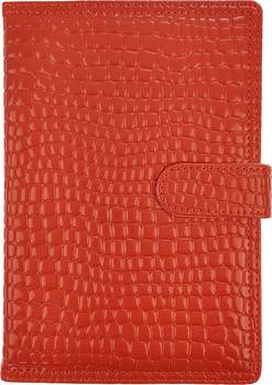 Kalendarz 2026 A5 dzienny z zapięciem krokodyl czerwony