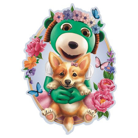 Puzzle 50 drewniane Wood Craft Junior Wesołe Trefliki 20206