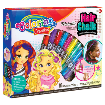 Pastele kredowe do włosów Colorino Kids 10 sztuk