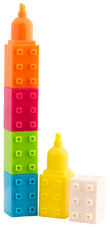 Zakreślacz Blocks 5 kolorów fluo Happy Color