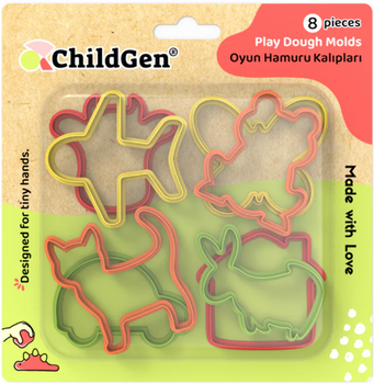 Zestaw 8 foremek do modelowania ciastoliny