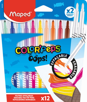 Flamastry Colorpeps Oops wymazywalne 12 szt.