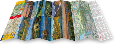 Gorce i Pieniny mapa panoramiczna turystyczna 1:52 000 laminat 2024