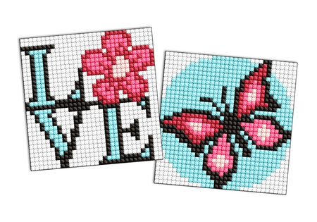 Diamentowa mozaika na magnesie IDEYKA 9x9 cm kids Motyl