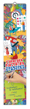 Kalendarz 2026 ścienny paskowy wąski Organizer KPW V2