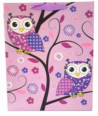 Torebki prezentowe matowe brokatowe dziewczęce  JP1143B 12 sztuk