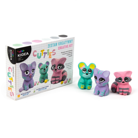 Glina samoutwardzalna zestaw Misie Kidea