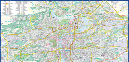 Prague city street map 1:17 500 laminat 2023