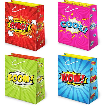 Torebki prezentowe T2-64 Dymki komiksowe 10 sztuk