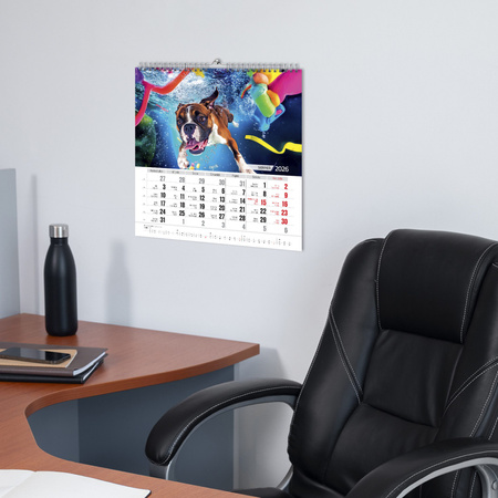 Kalendarz 2026  Psy pod Wodą kwadrat ścienny