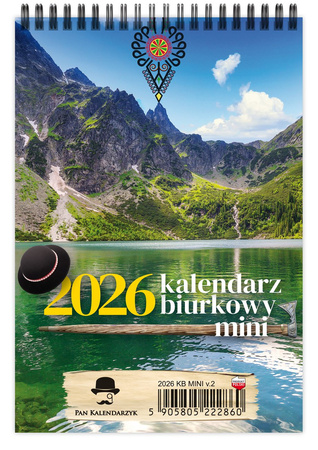 Kalendarz 2026 biurkowy pionowy tygodniowy na spirali KB MINI 1szt.mix