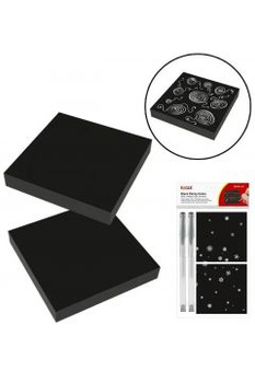 Notes samoprzylepny 75x75mm 100 k. czarny 2 szt. + długopis 2 szt. EAGLE 654 BL-2P