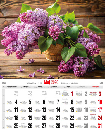 Kalendarz 2026 Kwiaty KSMS-6