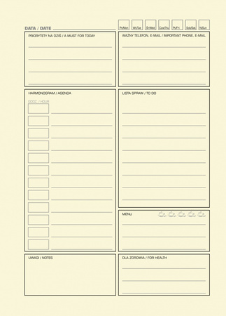 Notatnik donau life organizer 80 kartek pomarańczowy 165x230mm
