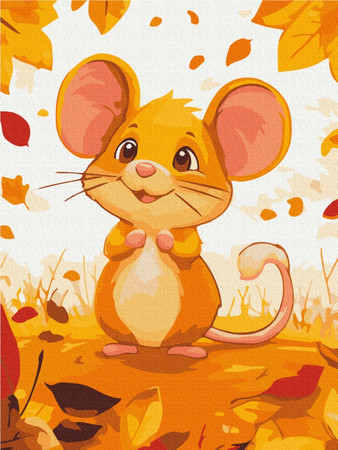 Malowanie po numerach BRUSHME 30x40 cm Kids Myszka