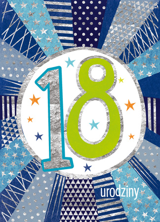 Karnet b6 18-stka niebieski