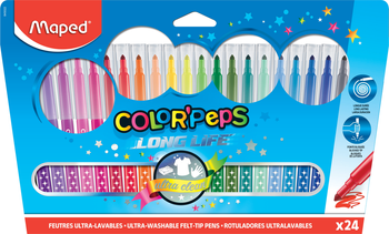 Flamastry Maped colorpeps long life 24 kolory