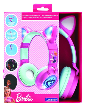 Słuchawki 2w1 Barbie ze świecącymi kocimi uszkami Lexibook HPBTKTBB