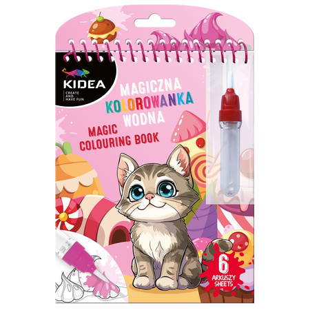 Magiczna wielorazowa kolorowanka wodna Kidea Kotki