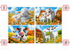 Puzzle 4w1 Loving Animals B-041060