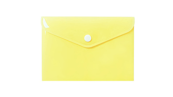 Teczka A6 kopertowa PP pastel żółty