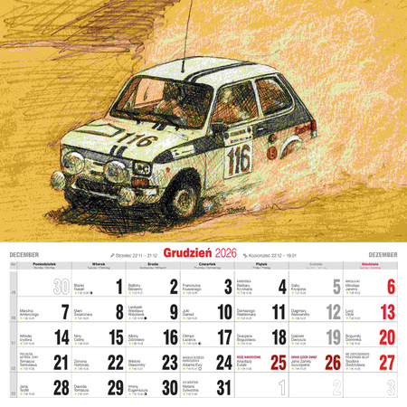 Kalendarz 2026 Motoryzacja PRL KD-37