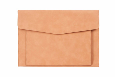 Teczka A4 z kieszonką nubuk beżowa