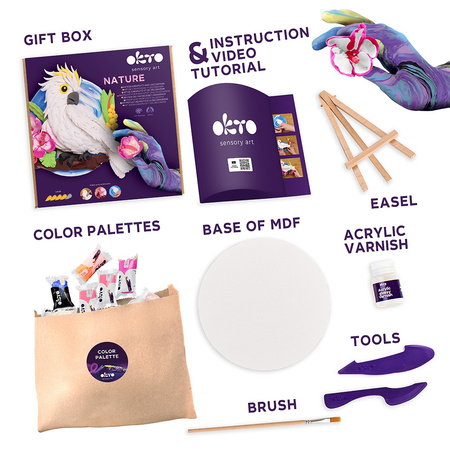 Zestaw kreatywny do modelowania 3D Natura Papuga Kakadu